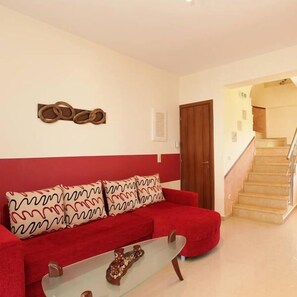 Duplex, Sea View | Living area - Villa Christine (Kymi-Aliveri)