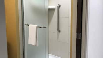 Ducha, artículos de tocador gratuitos, secador de pelo, toallas