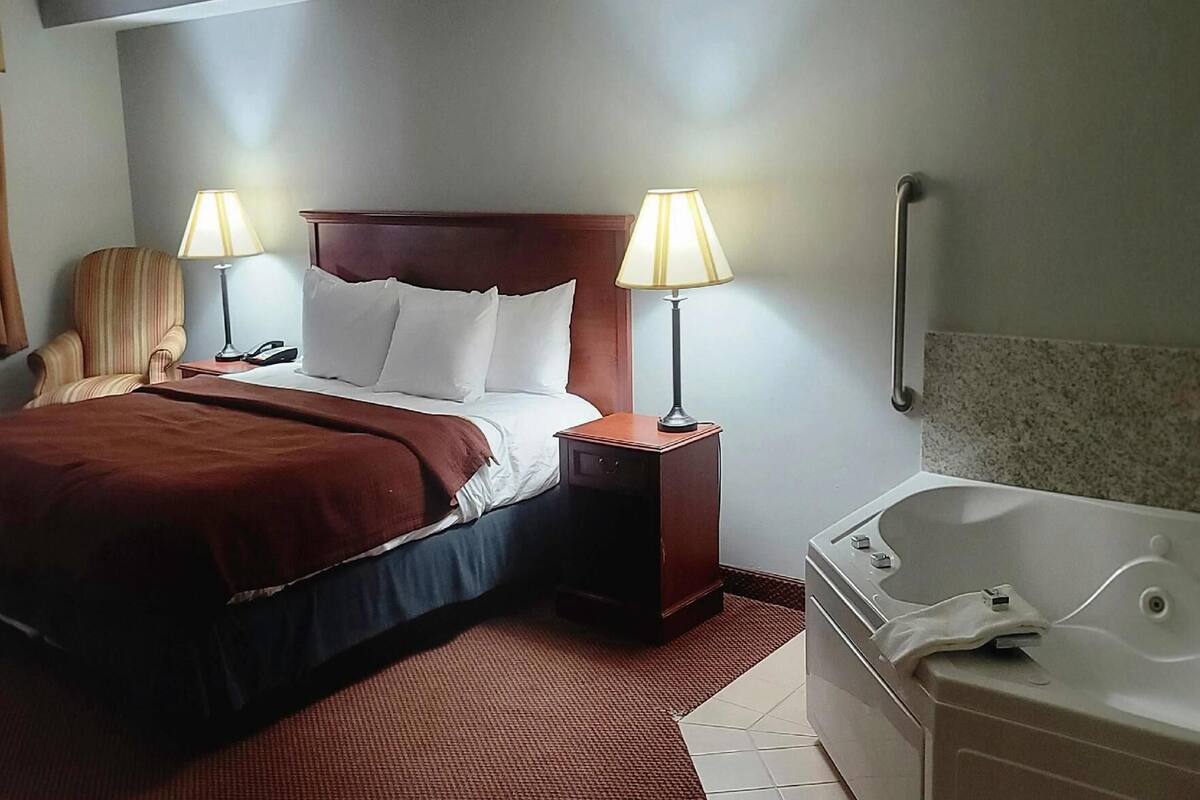 Blackout curtains, soundproofing, iron/ironing board