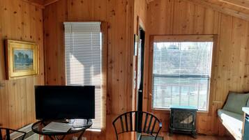 Hide-a-Way Cabin | Living area | 30-inch flat-screen TV with digital channels, TV
