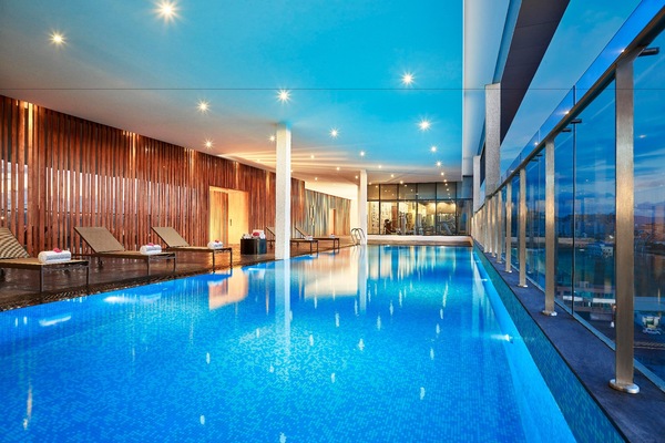 Indoor pool, open 6:00 AM to 9:00 PM, sun loungers