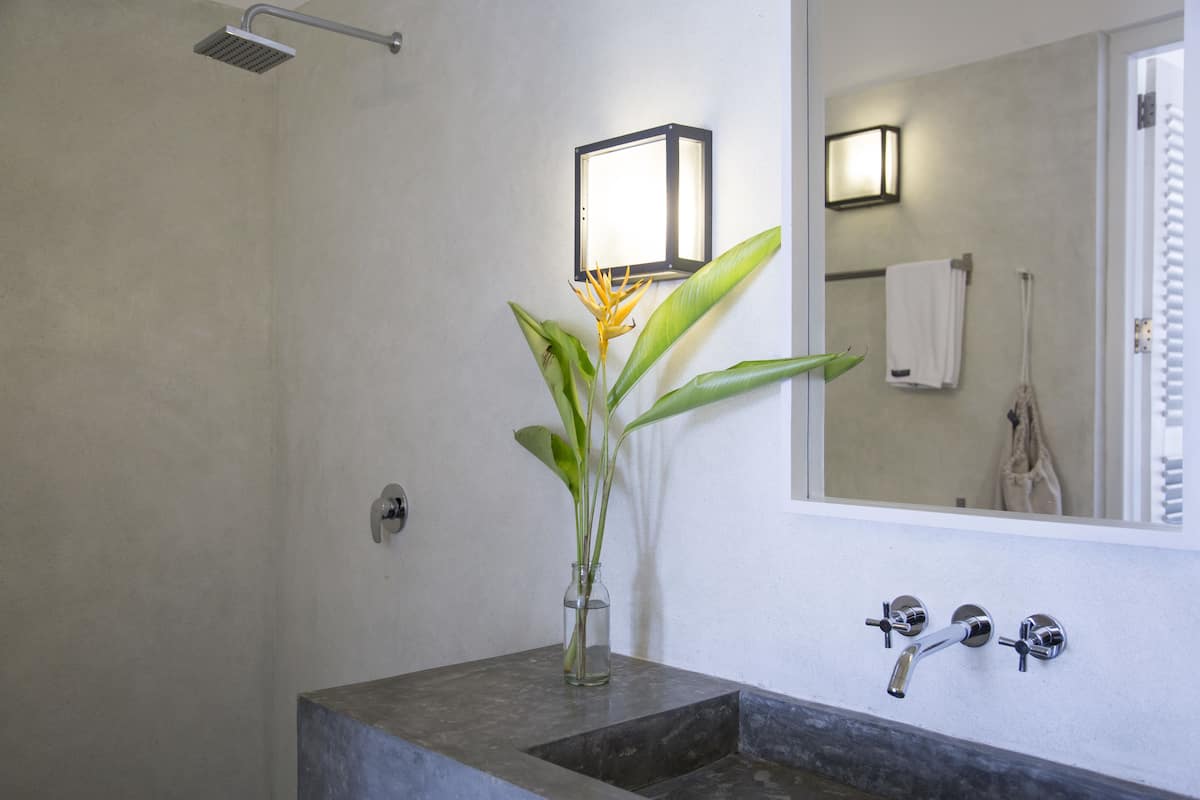 double bunk room | bathroom | shower, rainfall showerhead, free toiletries, hair dryer