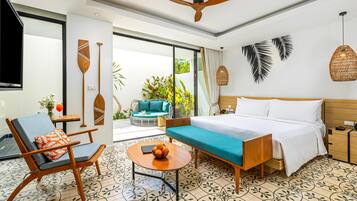 Suíte, 1 cama King (Plunge Pool) | Frigobar, cofres nos quartos, cortinas blackout