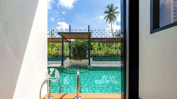 Quarto duplo luxo, acesso à piscina | Vista do quarto