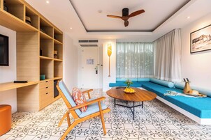 Grand Suite, 1 King Bed with Sofa bed (Surin) | Minibar, in-room safe, blackout drapes, iron/ironing board