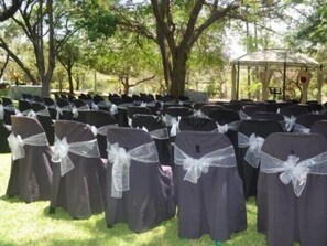 Outdoor wedding area