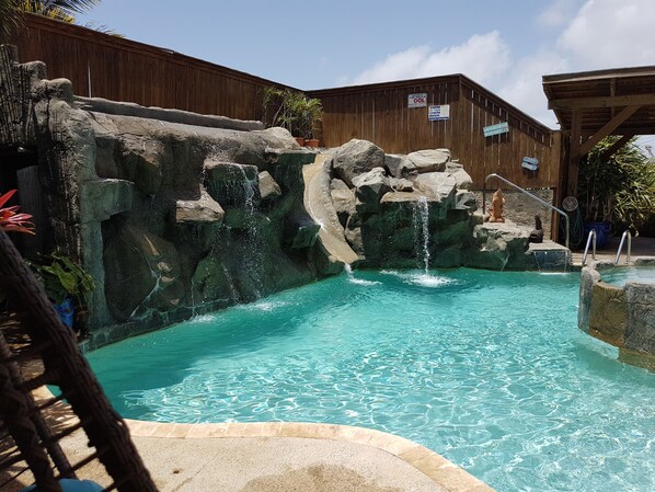 Indoor pool, outdoor pool