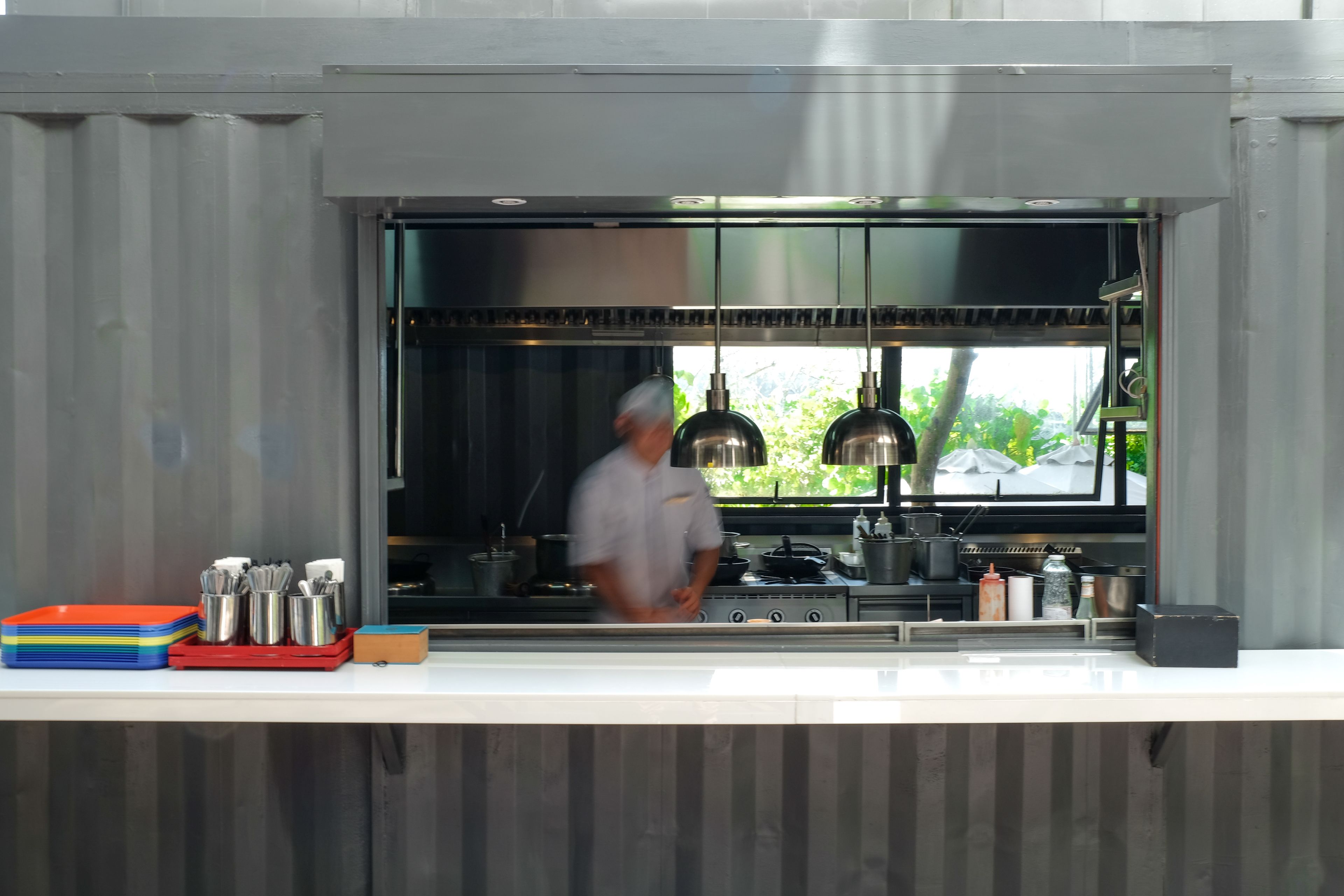 breakfast, lunch and dinner served