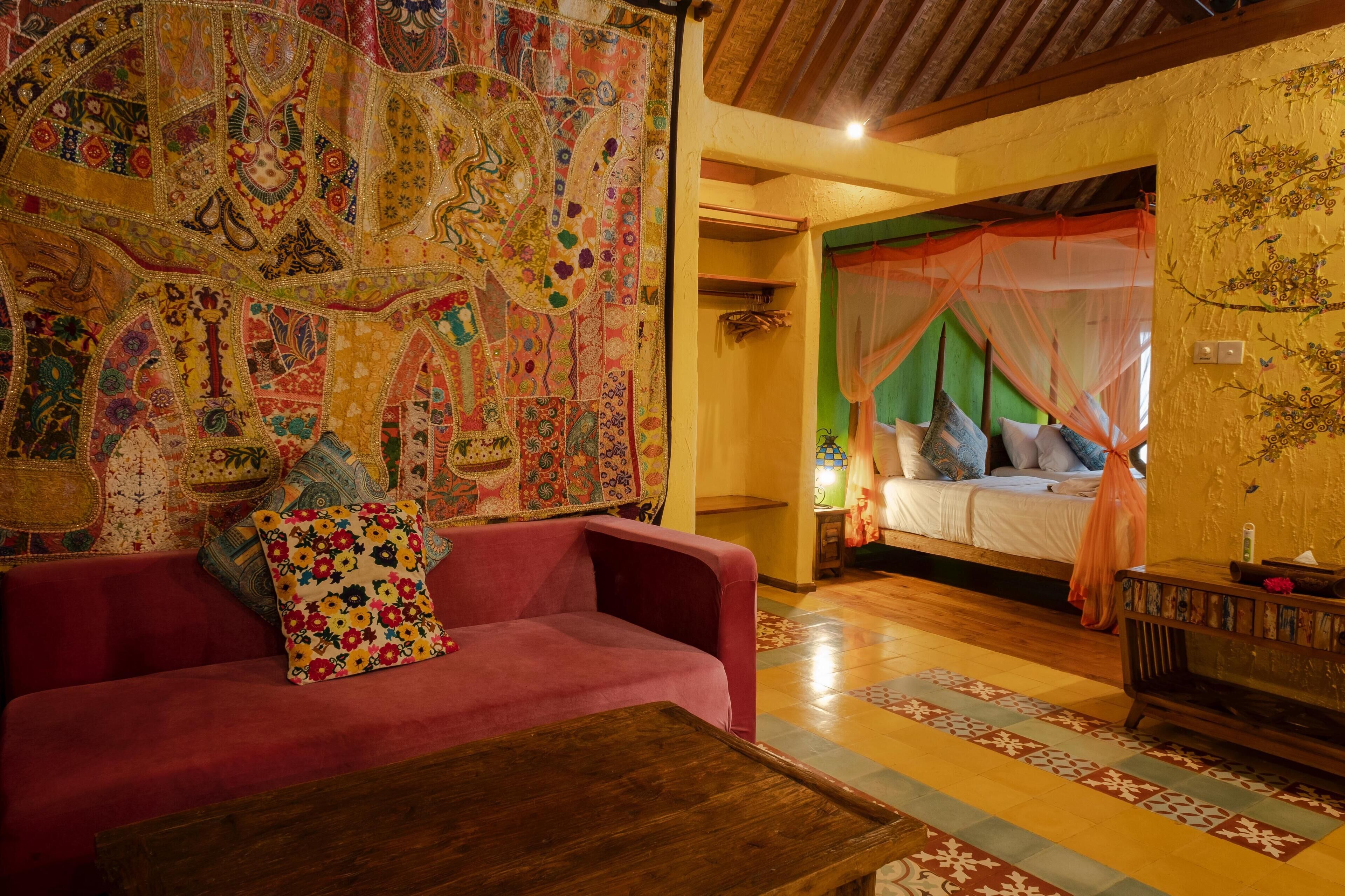 deluxe villa, 2 bedrooms, bathtub, pool view | 1 bedroom, premium bedding, minibar, in-room safe