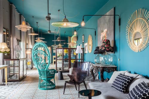 Kamer, kitchenette, aan de binnenplaats | Lobbylounge