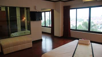 In-room safe, desk, iron/ironing board, rollaway beds