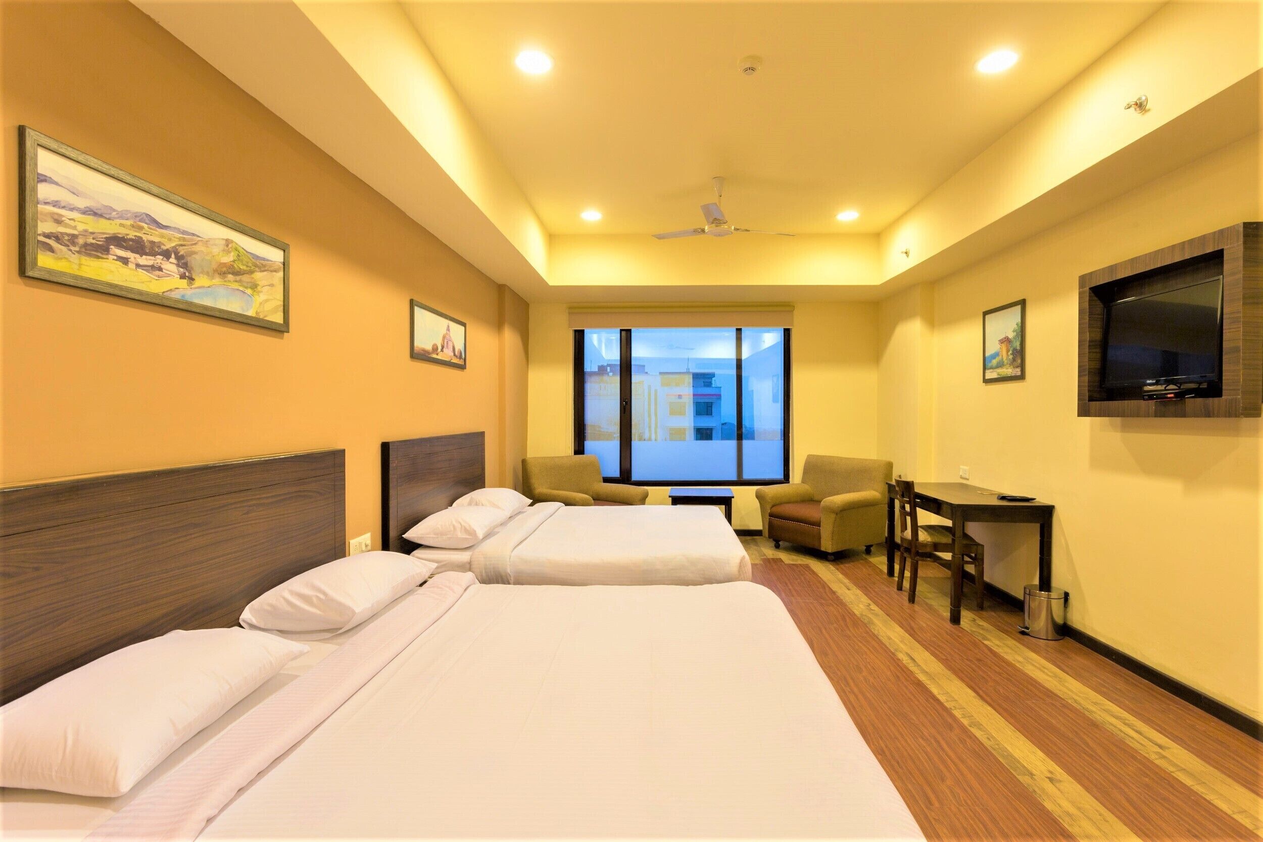 In-room safe, desk, iron/ironing board, rollaway beds