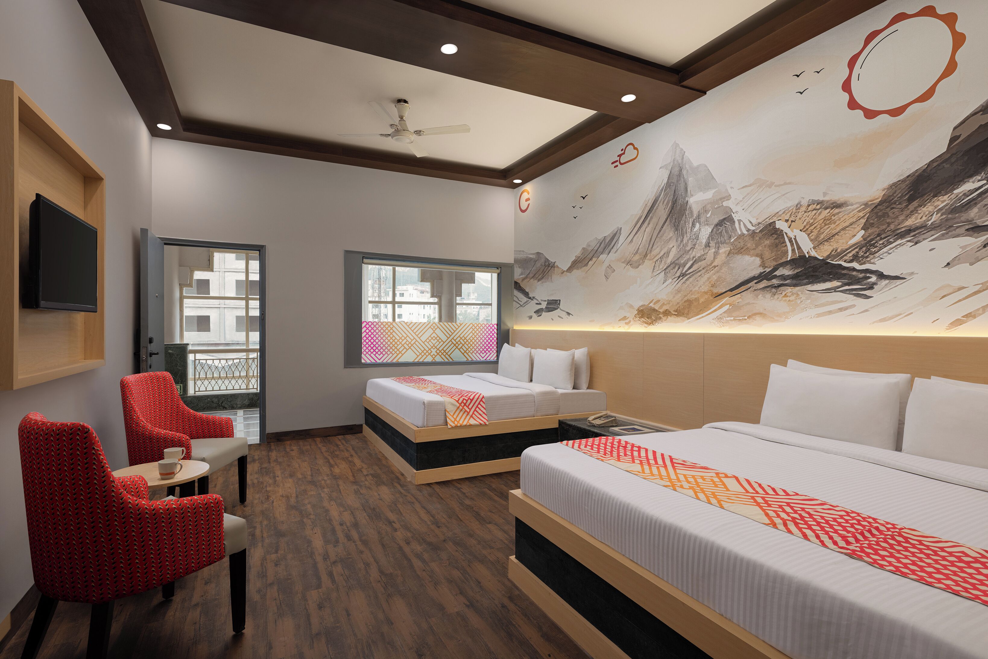 Family Quad Room -2 King Beds | In-room safe, desk, iron/ironing board, rollaway beds