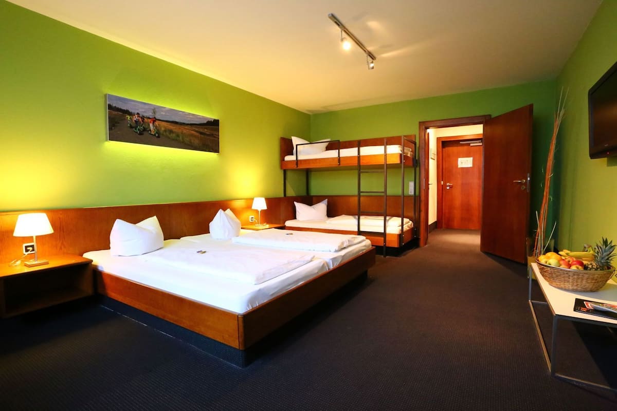 Blackout curtains, free WiFi, bed sheets