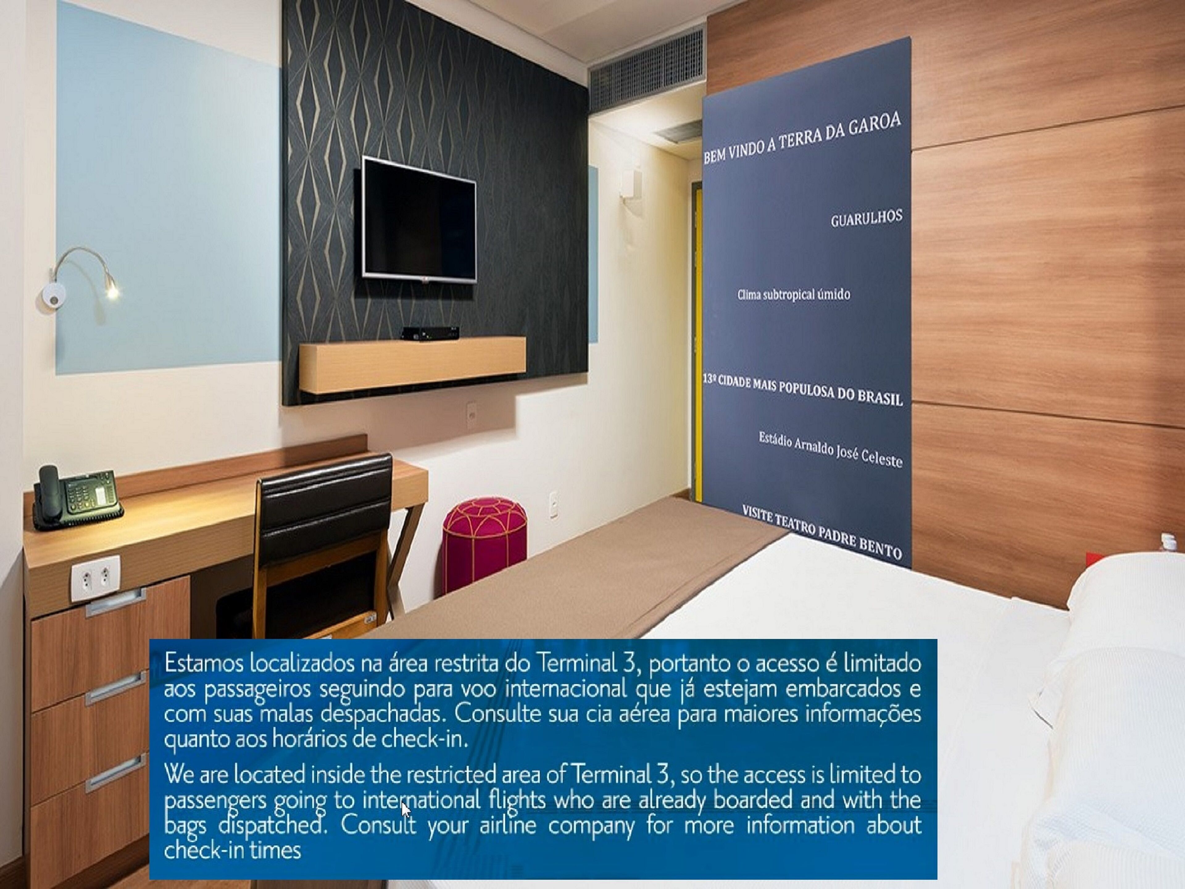 Foto - TRYP BY WYNDHAM São Paulo Airport - Hotel de Transito Terminal 3 -Lado Ar - Área restrita á passagei