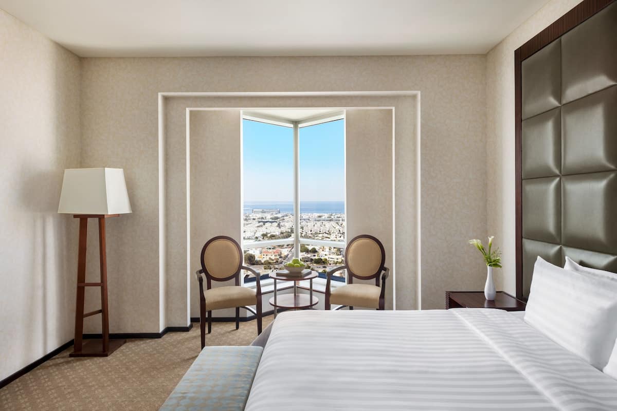 Free minibar items, in-room safe, desk, blackout curtains