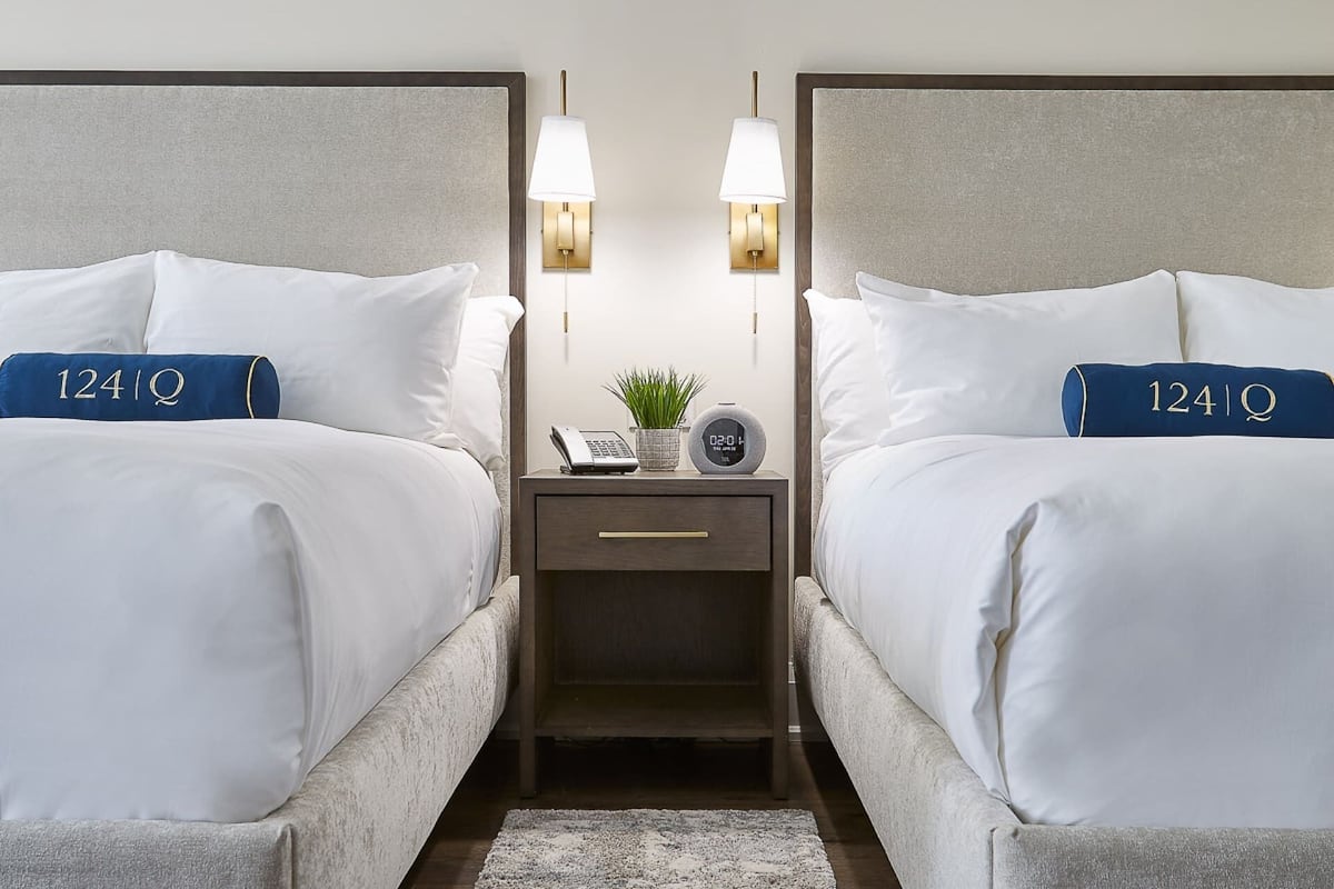 signature double queen | pillow-top beds, in-room safe, desk, laptop workspace