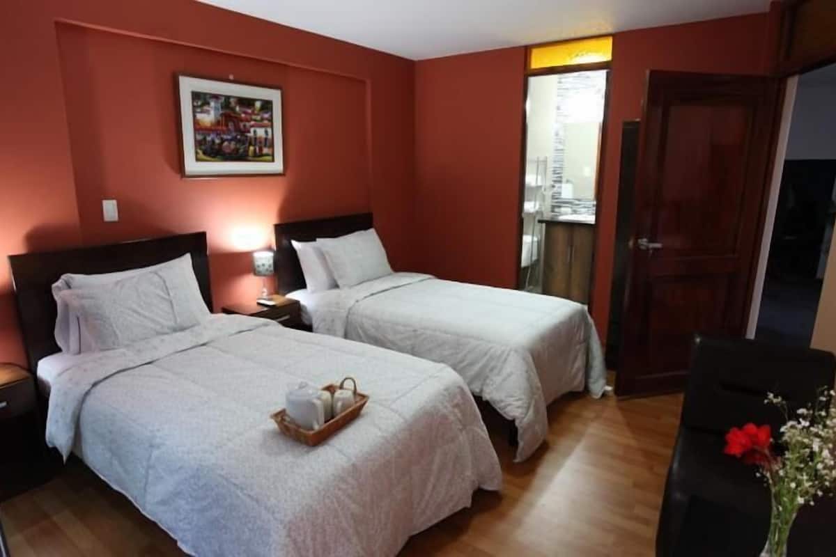 Habitación Deluxe con 2 camas individuales, vista a la montaña | Wifi gratis