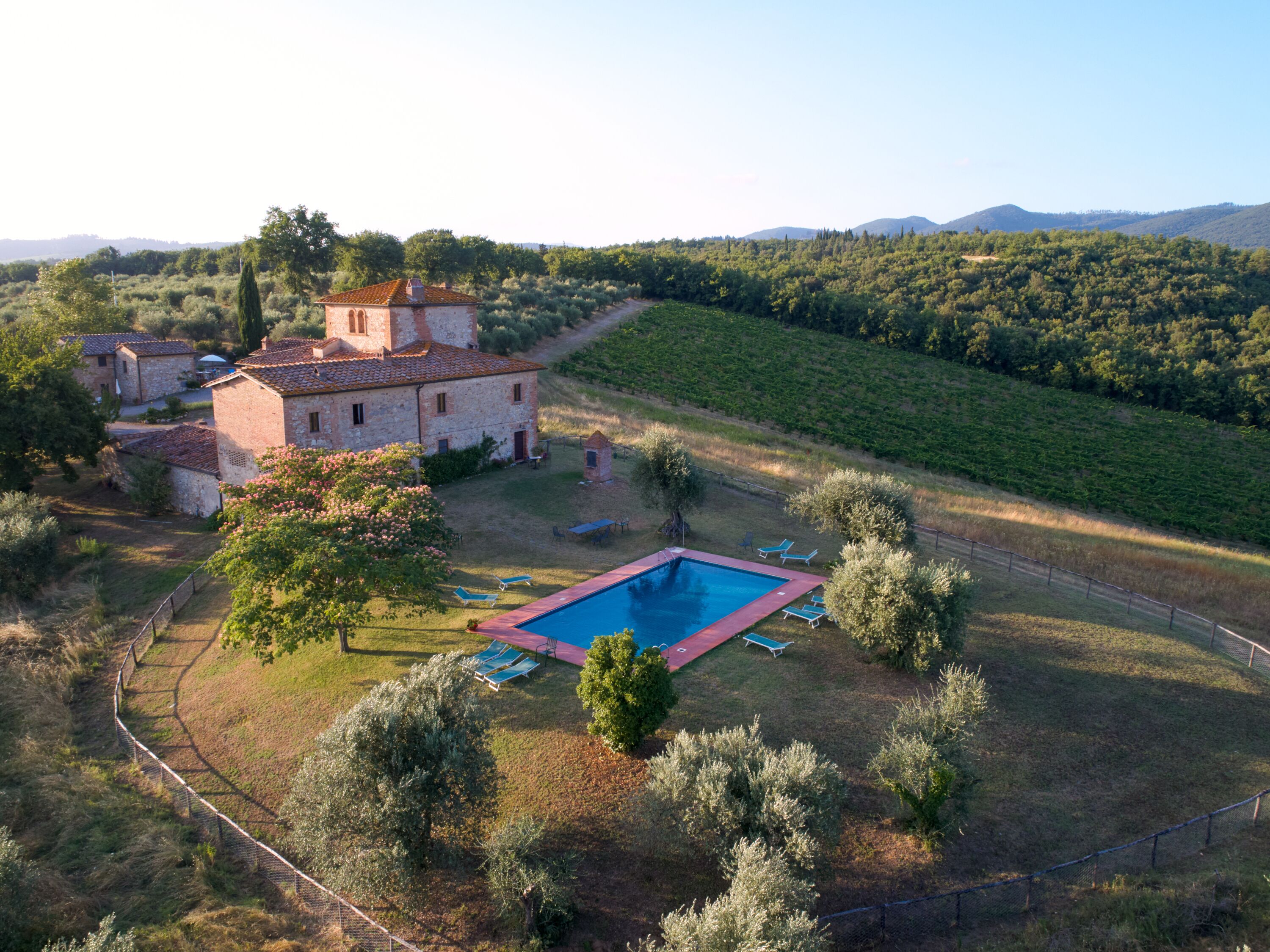 Vue sur la campagne depuis l’hébergement