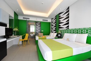 In-room safe, desk, laptop workspace, blackout curtains - Astoria Current (Boracay Island)