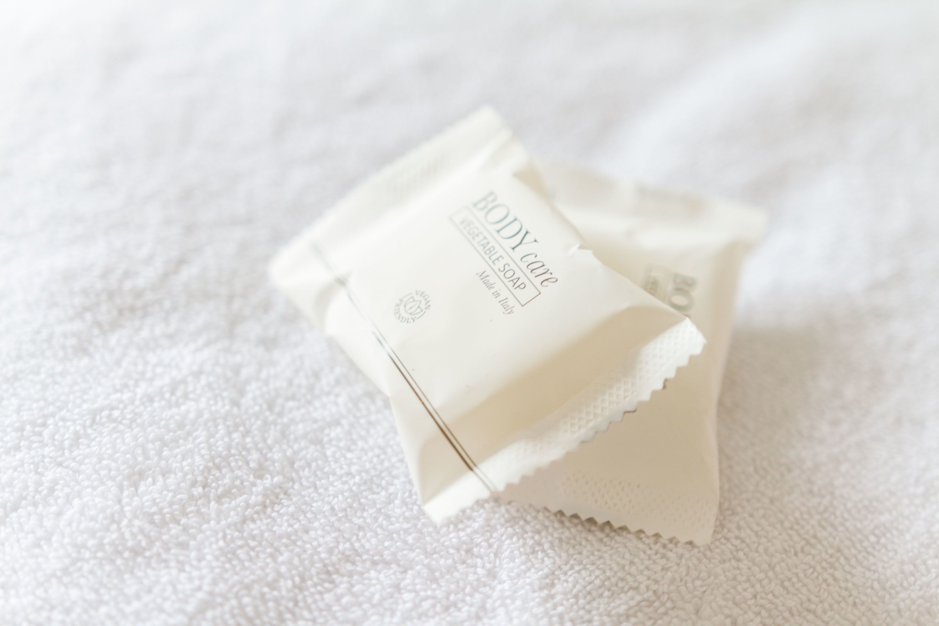 free toiletries, towels, soap, shampoo