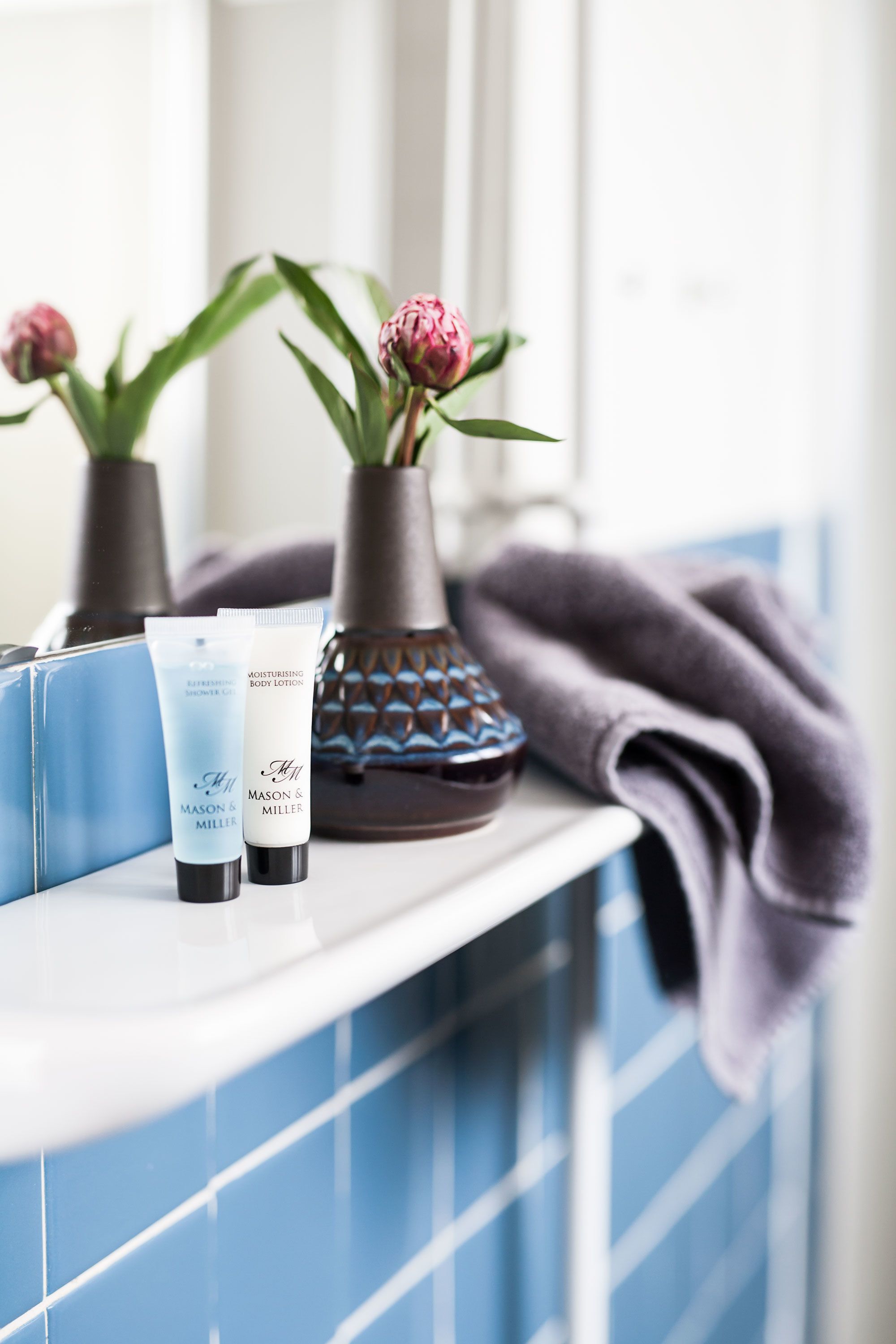 free toiletries, towels, soap, shampoo