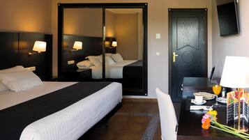 Memory foam beds, minibar, in-room safe, desk