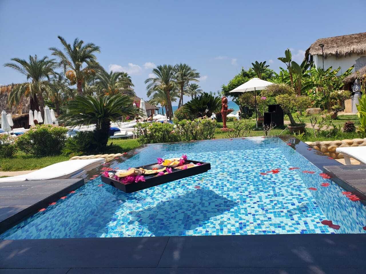 deluxe bungalow, private pool, garden view | view from room