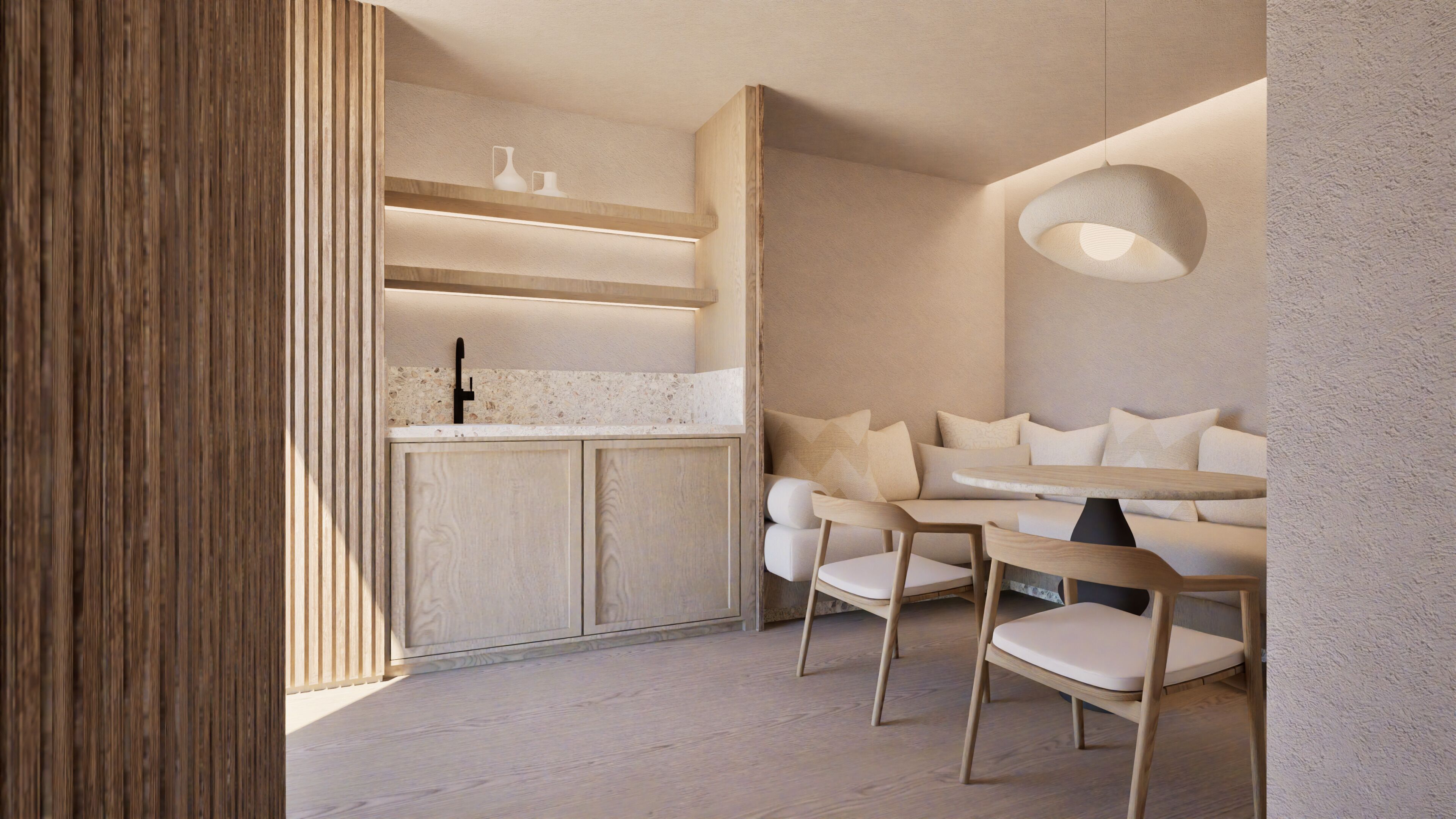 Family Suite with Private Pool Sea View | مطبخ خاص | ثلاجة صغيرة، غلّاية كهربائية
