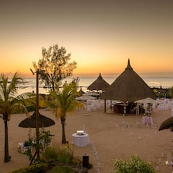 Outdoor wedding area