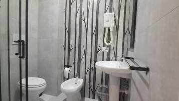 Classic Double or Twin Room, Balcony | Bathroom | Shower, towels