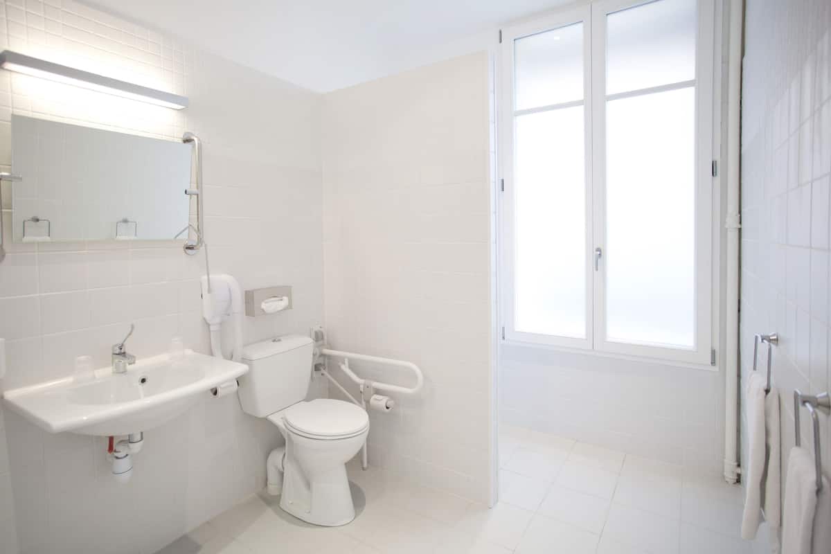 Bathroom | Shower, hair dryer, towels, soap