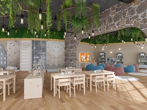 Área de juegos infantiles techada