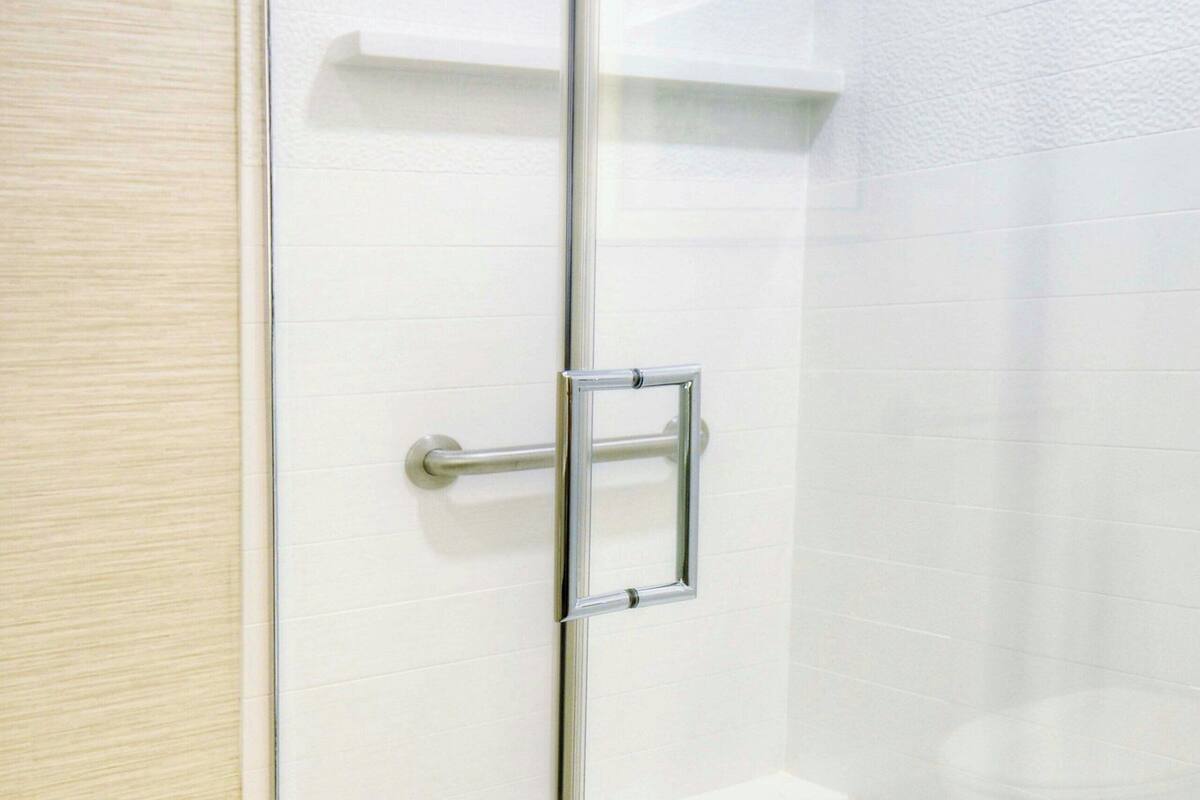 free toiletries, hair dryer, towels