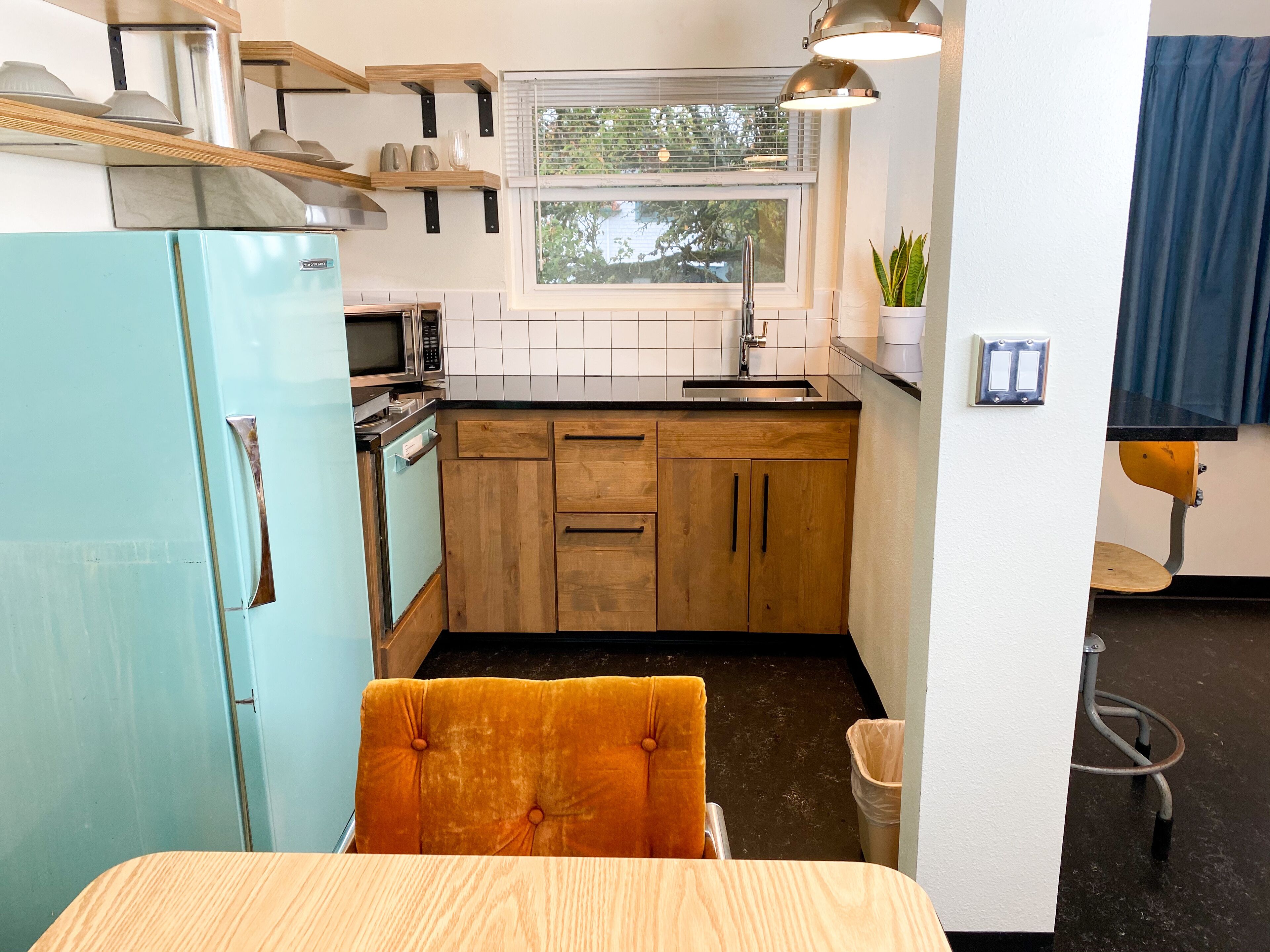 Studio Kitchenette with 2 King Beds &amp; 1 Twin Bunk Bed (Dog Friendly) | Private kitchenette