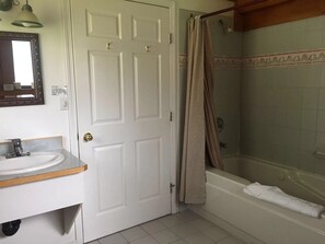 Red Room Queen Bed - Accessible Features | Bathroom