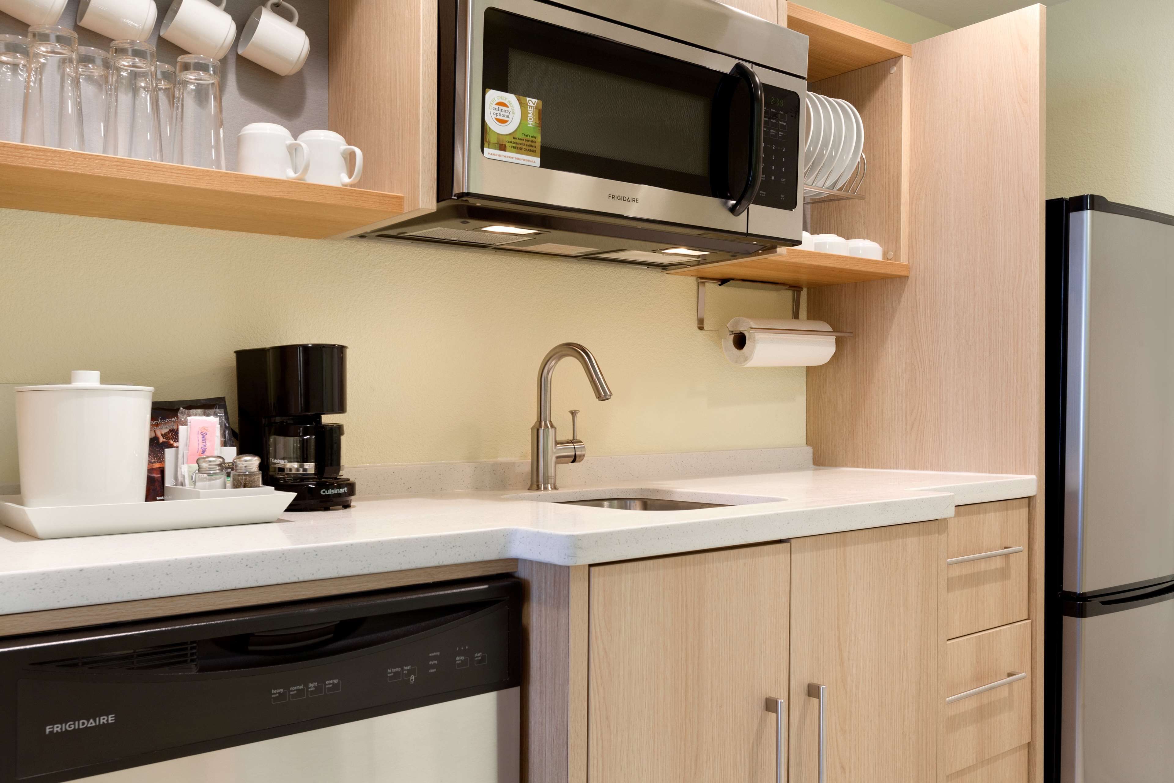 premium bedding, desk, laptop workspace, blackout curtains