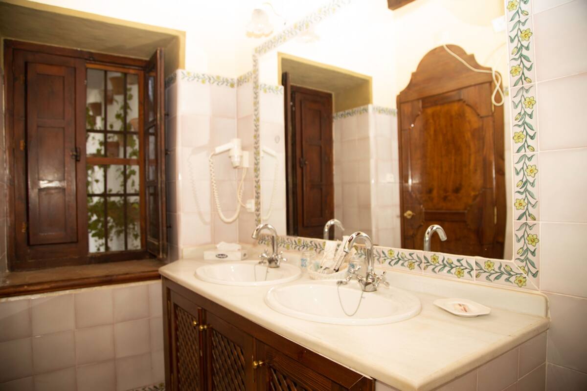 superior double room, garden view | bathroom sink