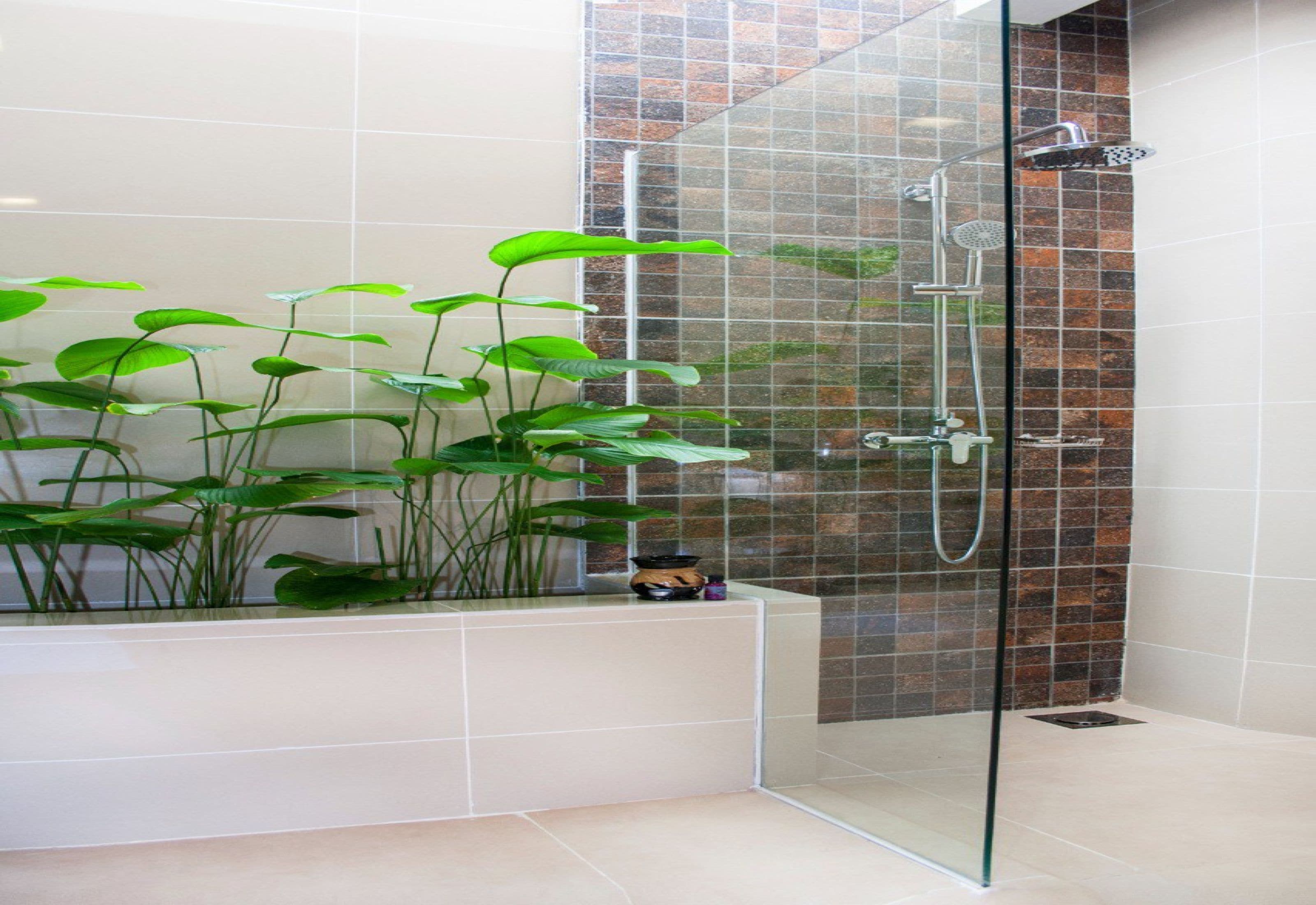 shower, free toiletries, towels