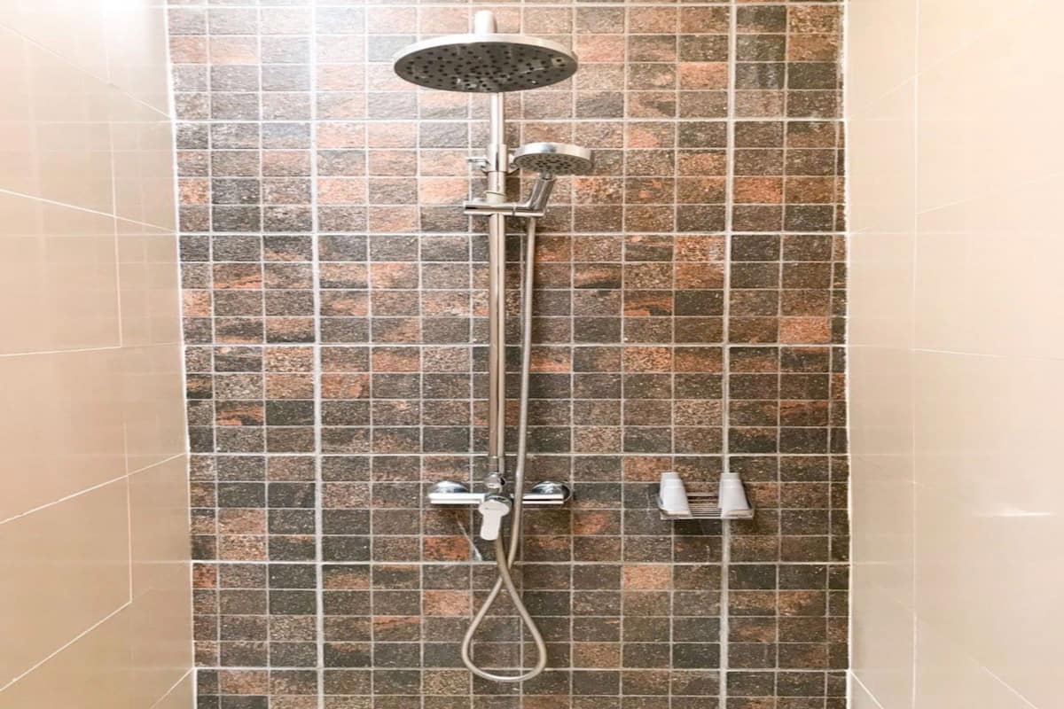 shower, free toiletries, towels