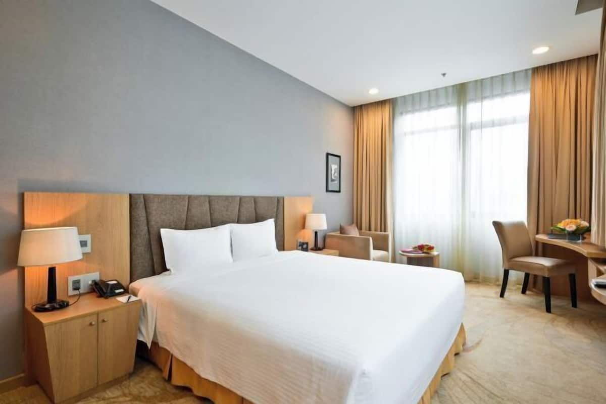 1 slaapkamer, een minibar, een kluis op de kamer, een bureau