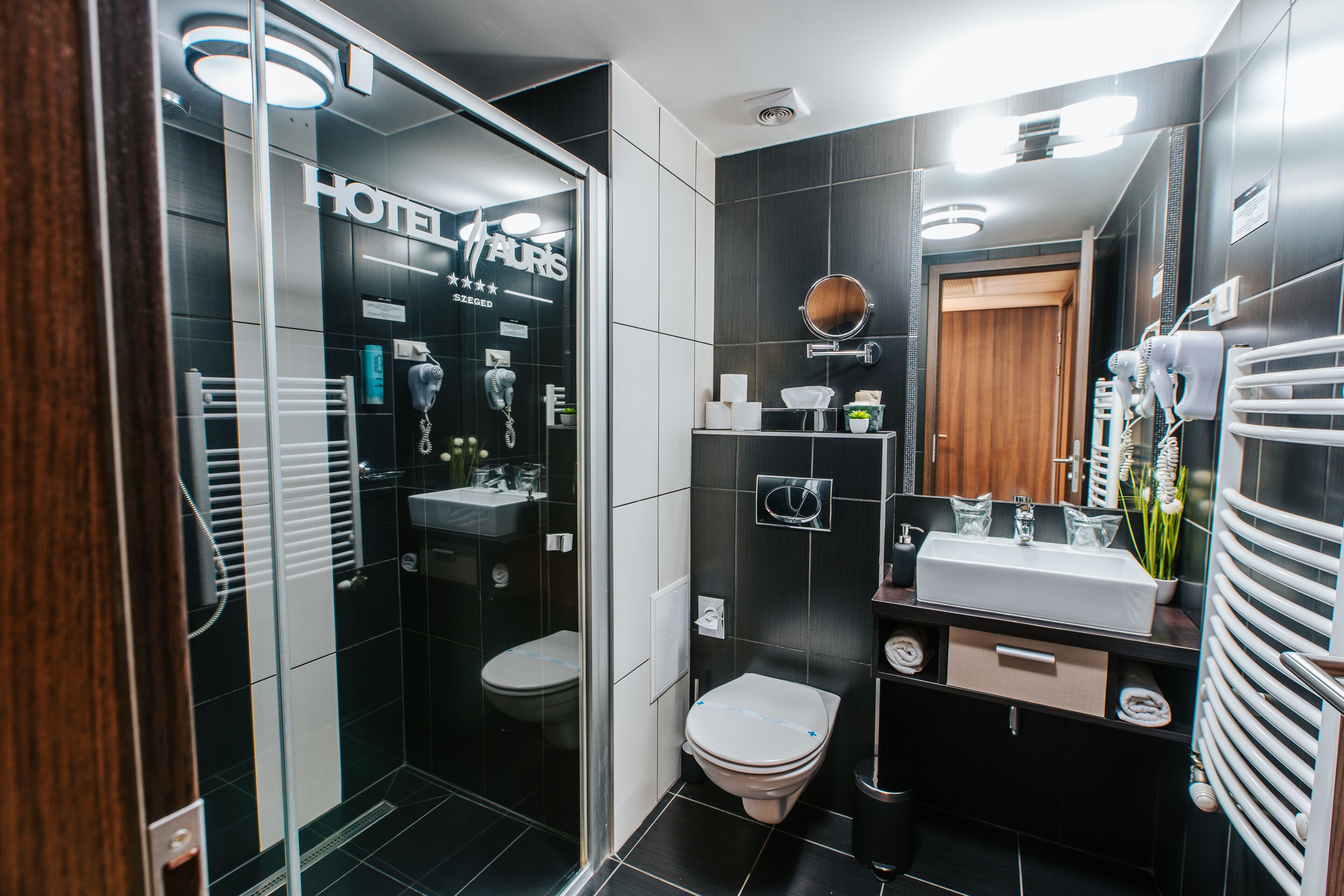 free toiletries, dressing gowns, slippers, towels