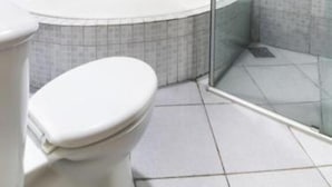 Habitación doble superior | Baño | Ducha, toallas y papel higiénico