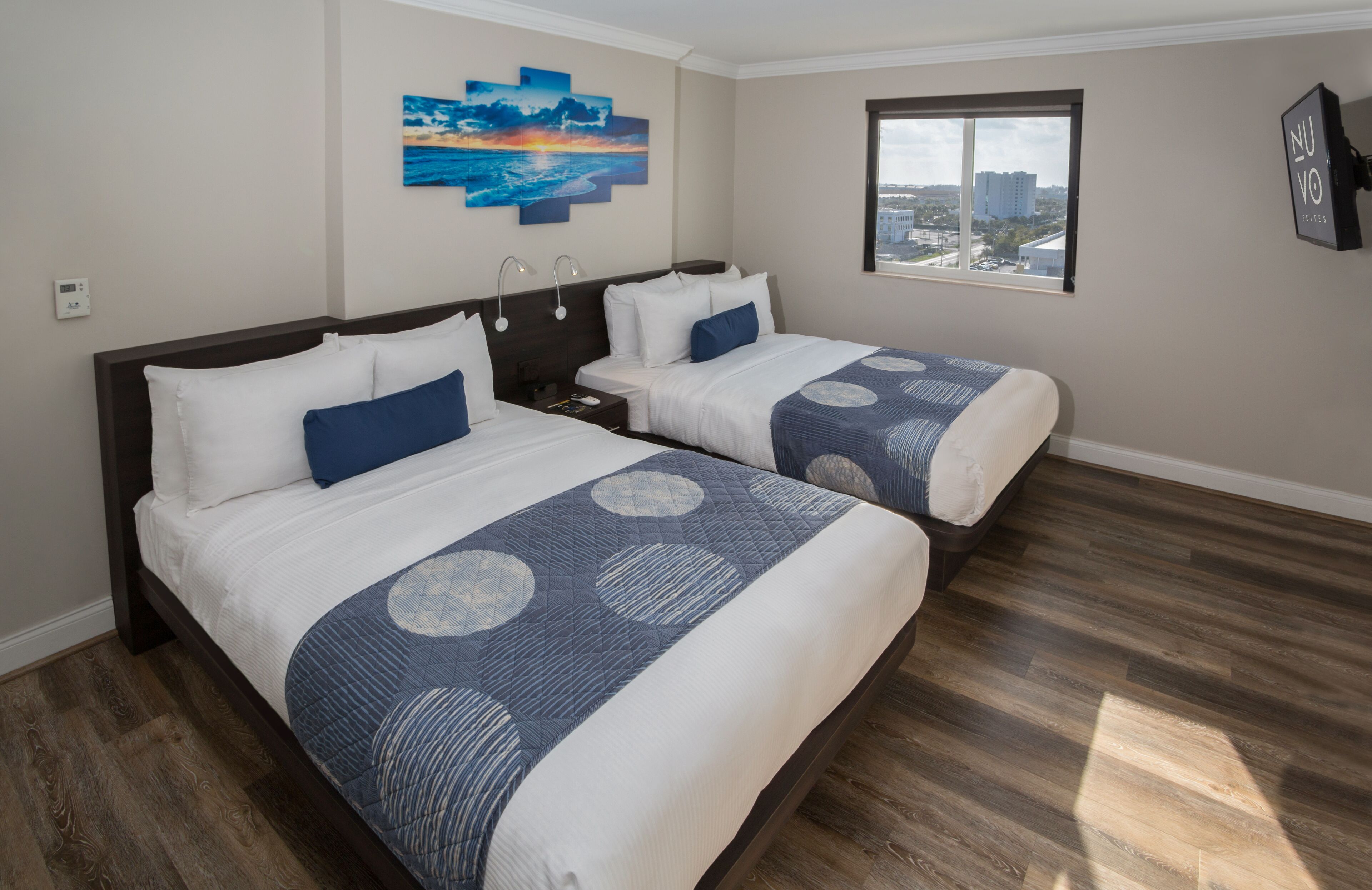 family suite, 2 double beds | 1 bedroom, premium bedding, in-room safe, desk