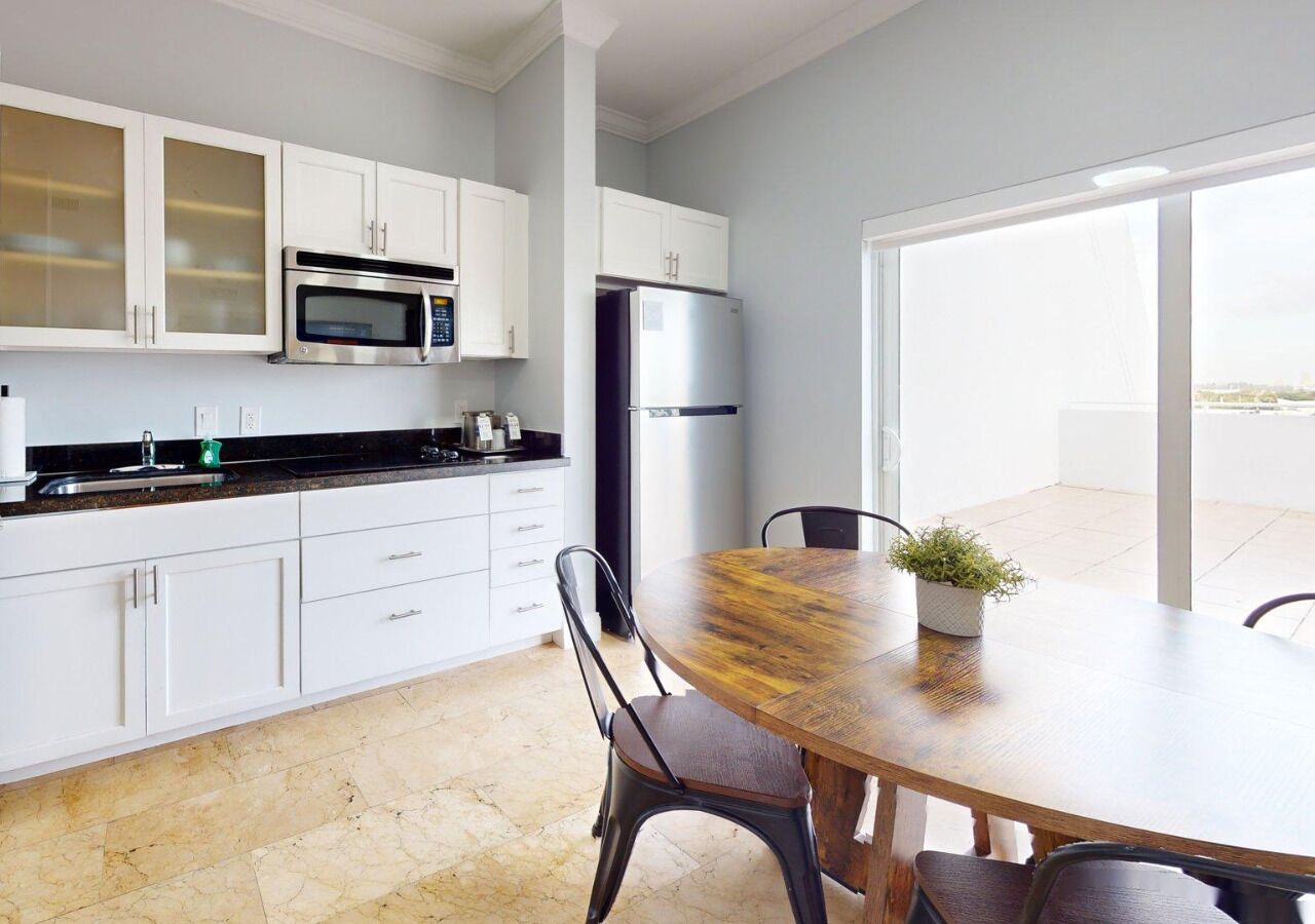 Family Suite, Terrace | Private kitchen | Microwave, coffee/tea maker