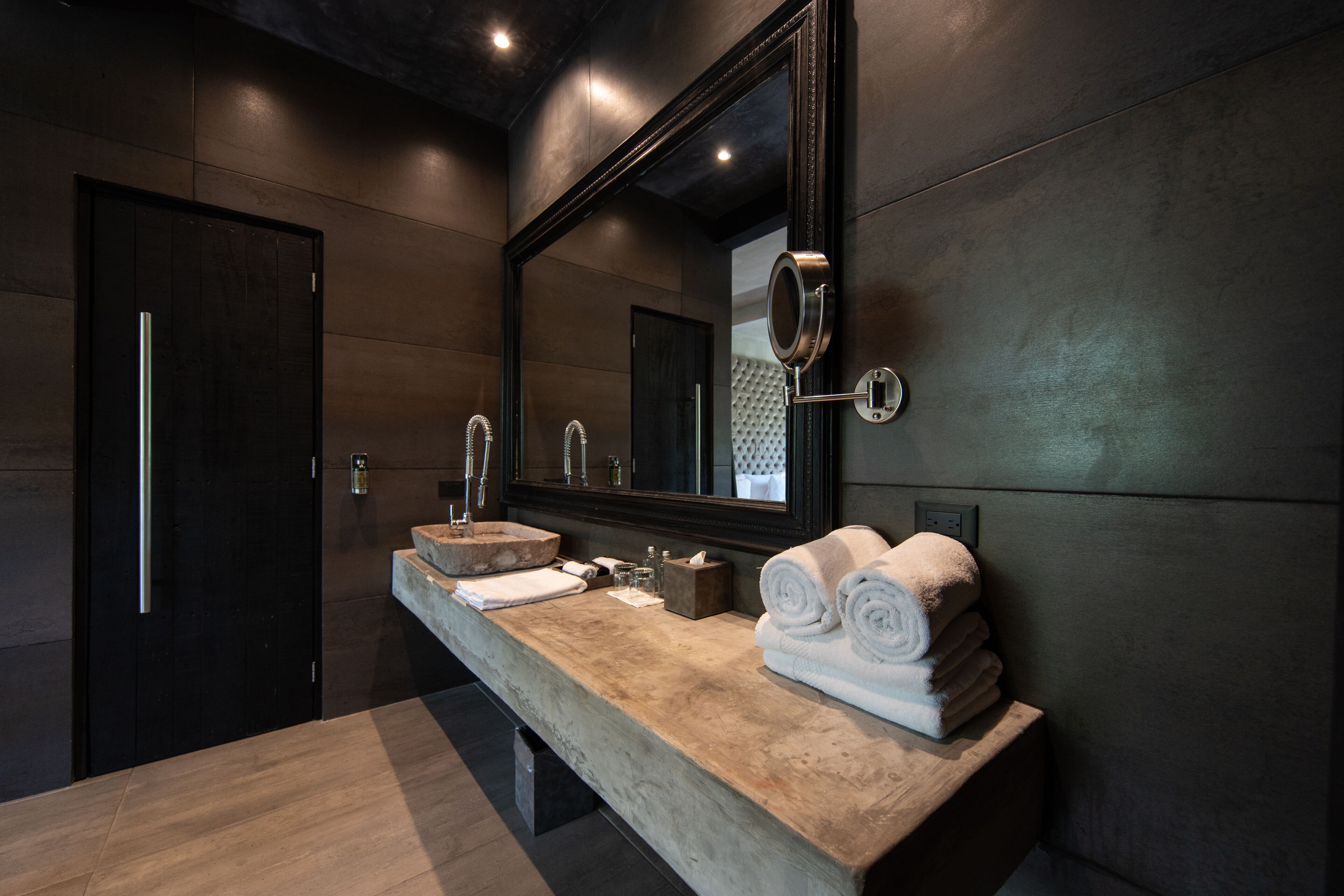 shower, rainfall showerhead, designer toiletries, hair dryer