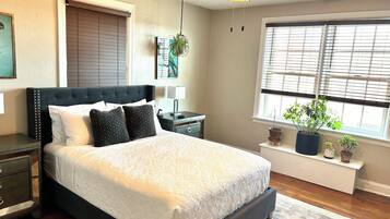 Premium bedding, individually decorated, individually furnished