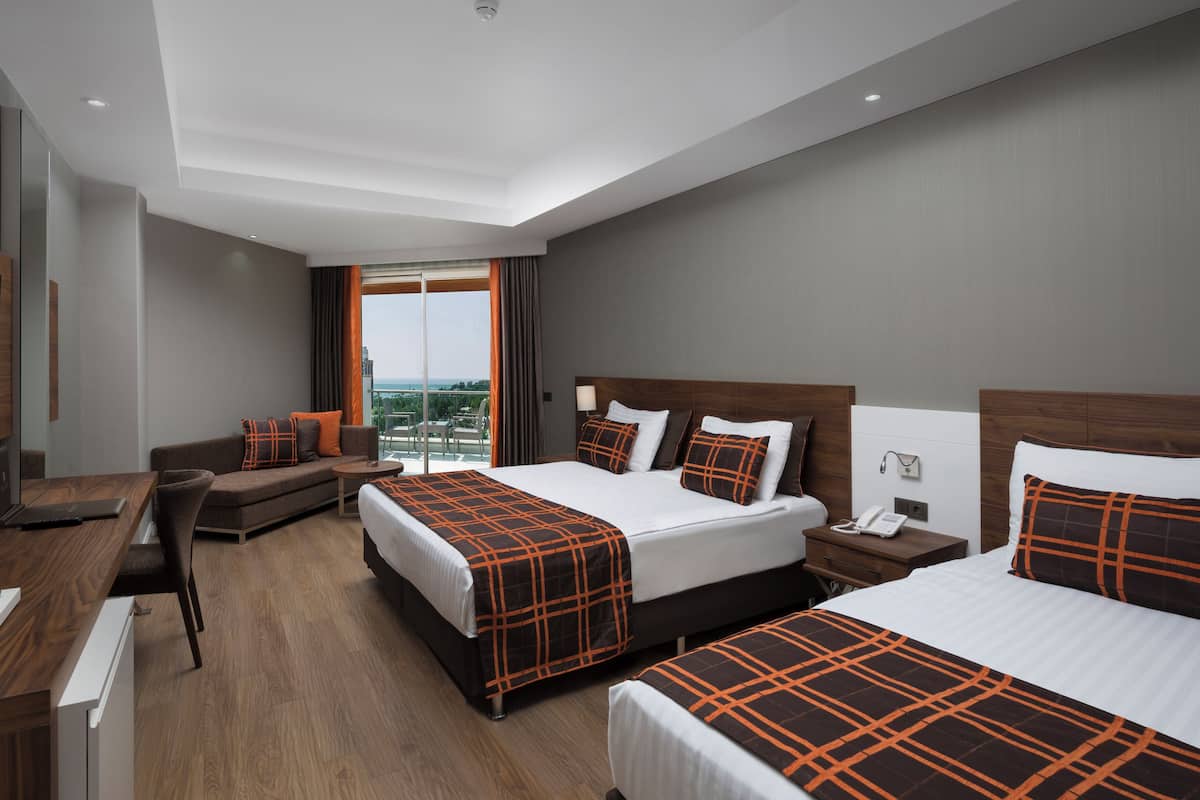 Premium bedding, minibar, in-room safe, free cots/infant beds
