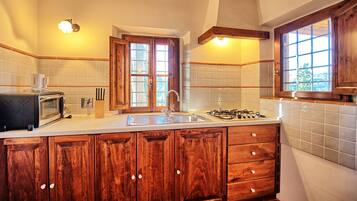 Apartment, 2 Bedrooms (Le Fonti 2) | Dapur peribadi | Peti sejuk, dapur, alat memasak/pinggan mangkuk/perkakas dapur