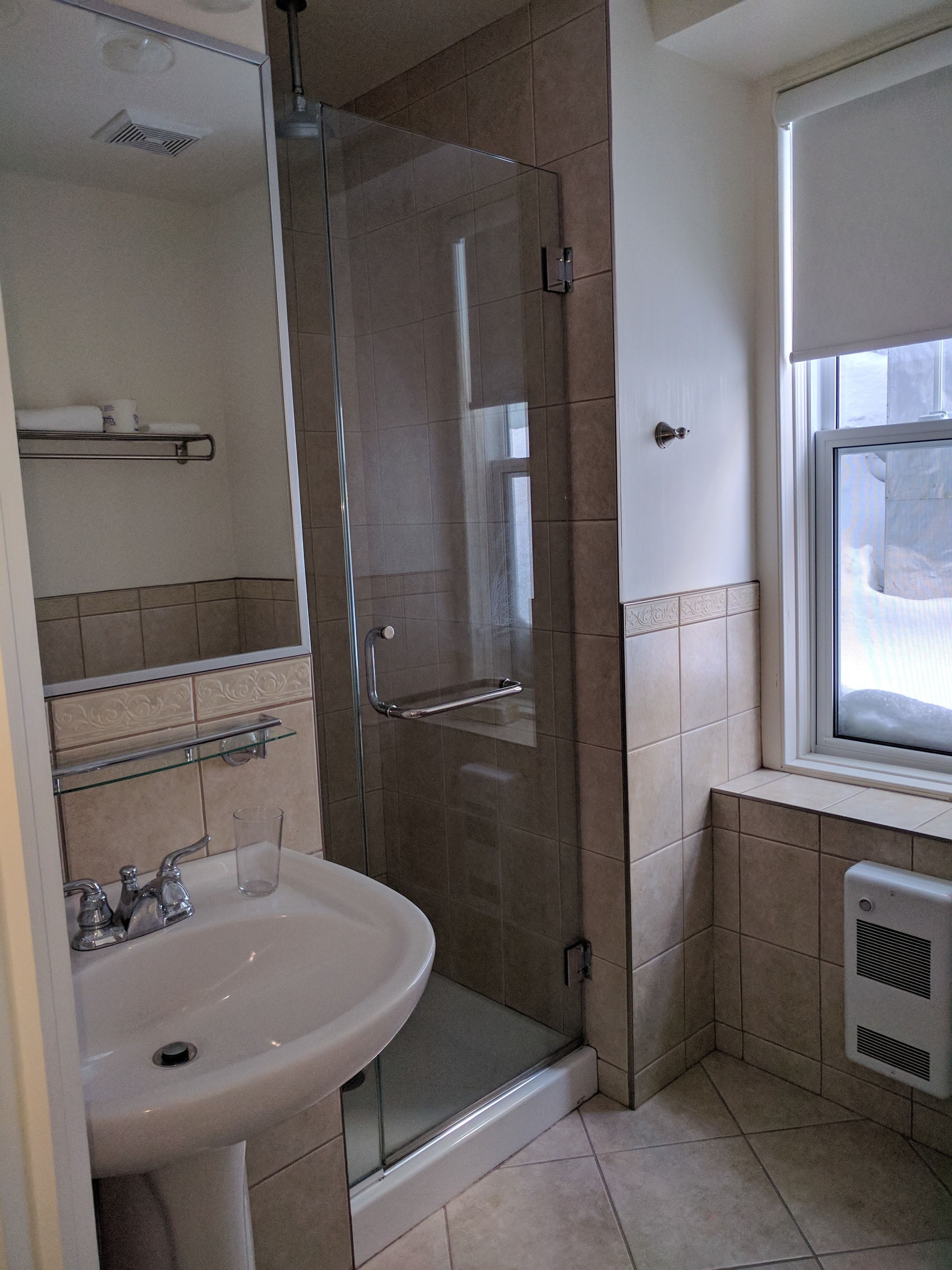 free toiletries, hair dryer, towels